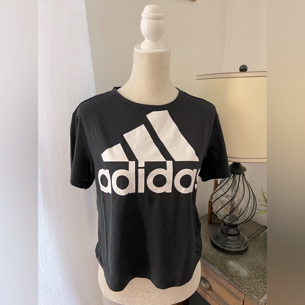 Adidas Black and White Logo T-Shirt